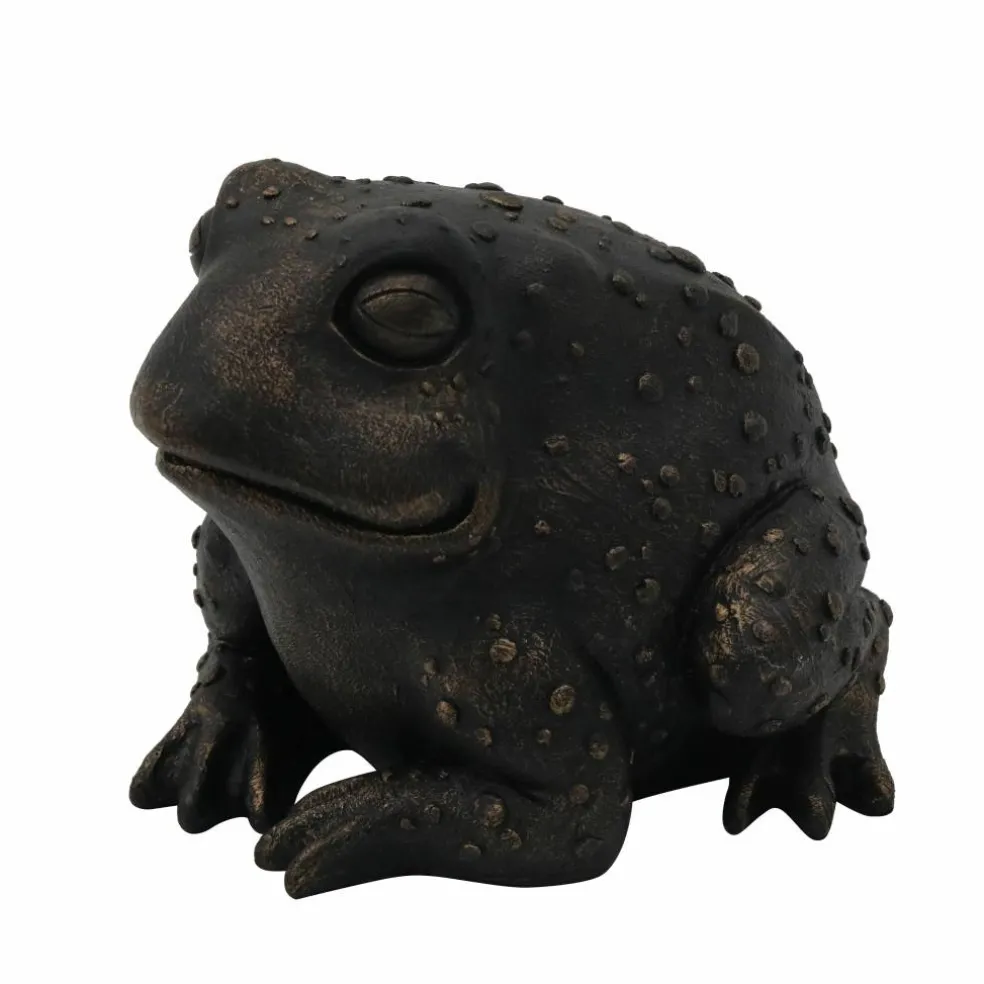 7" Black Frog with Brushed Gold Finish Tabletop Décor by Ashland®