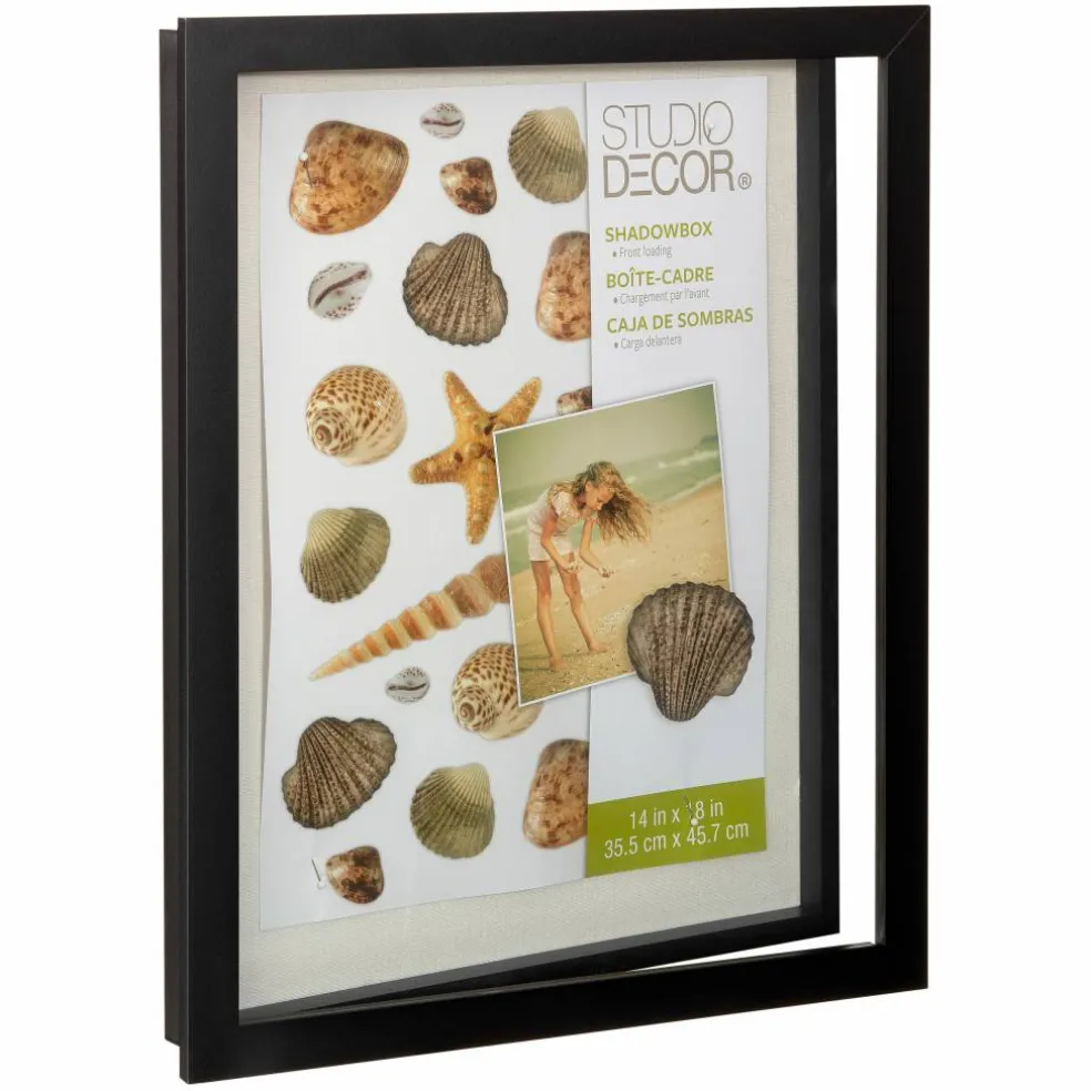 Black Front Opening Shadow Box by Studio Décor®