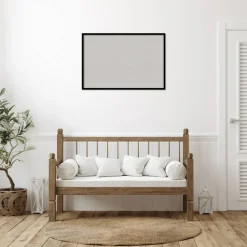 Black Gallery Deep Wood Framed Corkboard, Grey Cork
