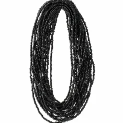Black Glass Seed Rondel Beads, 10/0 by Bead Landing™