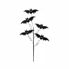 Black Glitter Bat Spray — 24 Inch Halloween Wreath Pick-57439BK