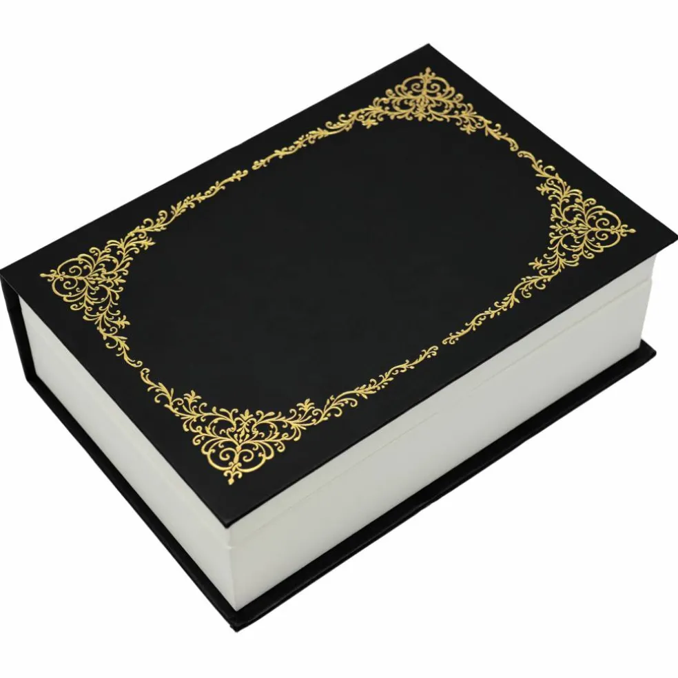 Black & Gold Book Jewelry Box by Bead Landing™