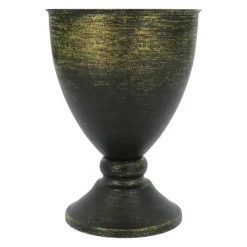 7" Black & Gold-Brushed Metal Tabletop Urn by Ashland®