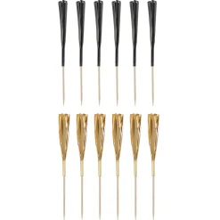 Black & Gold Burst Cupcake Toppers, 12ct. by Makeryâ„¢