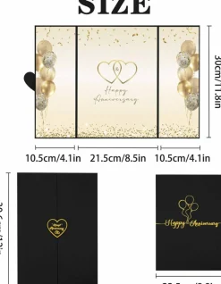 Black Gold Happy Anniversary Party Decorations