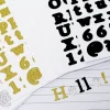 Black, Gold, Silver & White Classic Letter & Number Stickers by Recollections™