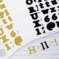 Black, Gold, Silver & White Classic Letter & Number Stickers by Recollections™