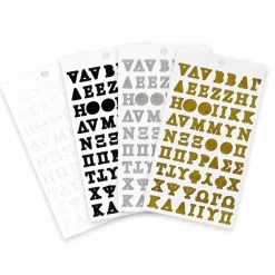 Black, Gold, Silver & White Greek Alphabet Stickers by Recollections™