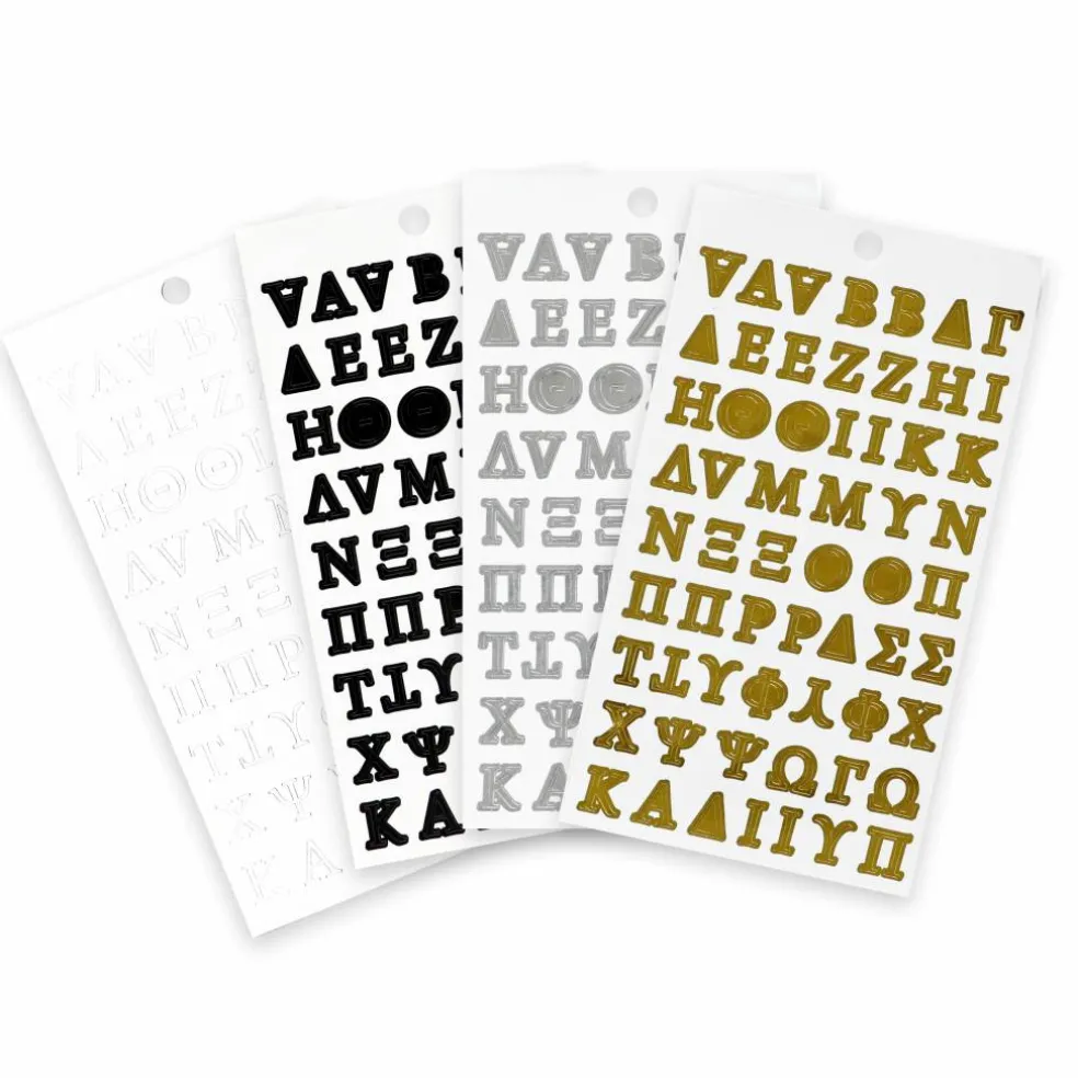 Black, Gold, Silver & White Greek Alphabet Stickers by Recollections™