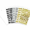 Black, Gold, Silver & White Modern Letter & Number Stickers by Recollections™