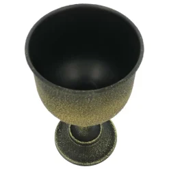 9" Black & Gold Textured Metal Tabletop Urn by Ashland®