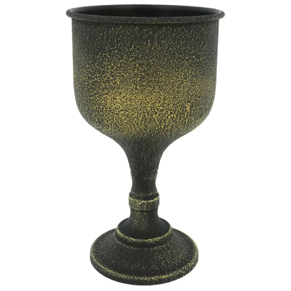 9" Black & Gold Textured Metal Tabletop Urn by Ashland®