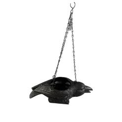 11.5" Black Hanging Crow Planter by Ashland®