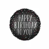 17" Black Happy Birthday to You Foil Balloon