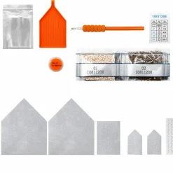 Black Haunted House 3D LED Diamond Art Kit by Make MarketĀ®