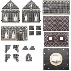 Black Haunted House 3D LED Diamond Art Kit by Make Market®