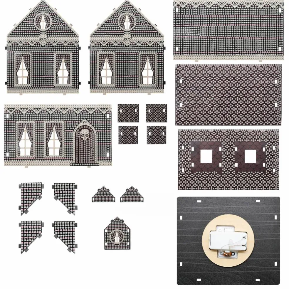 Black Haunted House 3D LED Diamond Art Kit by Make Market®