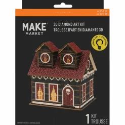 Black Haunted House 3D LED Diamond Art Kit by Make Market®