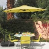 Black HDPE Patio Umbrella Base with Metal Crossbar and Wheels