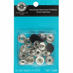 Black Heavy Duty Snaps by Loops & Threads™