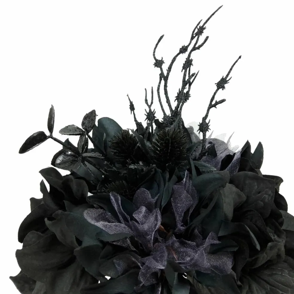 12" Black Hydrangea & Dahlia Mix Bouquet by Ashland®