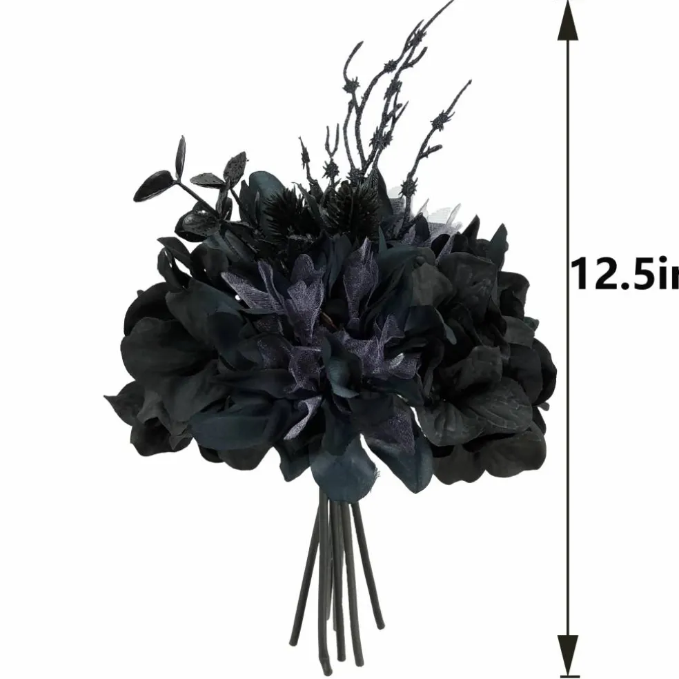 12" Black Hydrangea & Dahlia Mix Bouquet by Ashland®