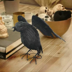 17.75" Black Iron Raven Tabletop Décor by Ashland®