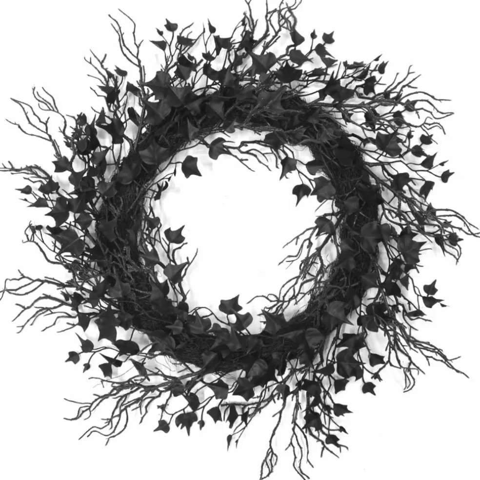24" Black Ivy & Twig Wreath by Ashland®