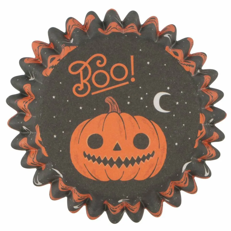 Black Jack-o'-Lantern Baking Cups, 24ct. by Makery™