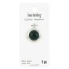 Black Jasper & Rhodium Round Locket by Bead Landing™