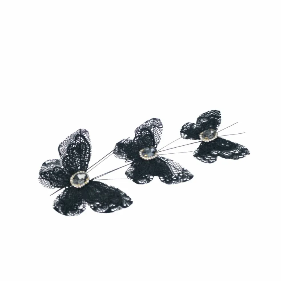 Black Lace & Jewel Butterfly Accents, 3ct. by Ashland®