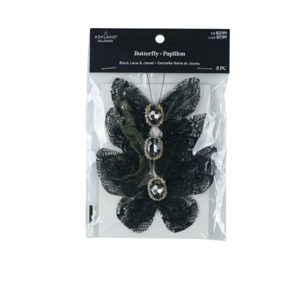 Black Lace & Jewel Butterfly Accents, 3ct. by Ashland®