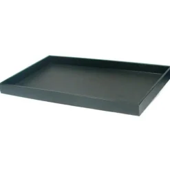 3 Black Leather Jewelry Display Trays Showcase Displays