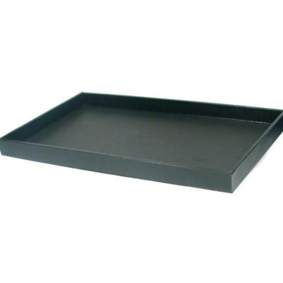 3 Black Leather Jewelry Display Trays Showcase Displays