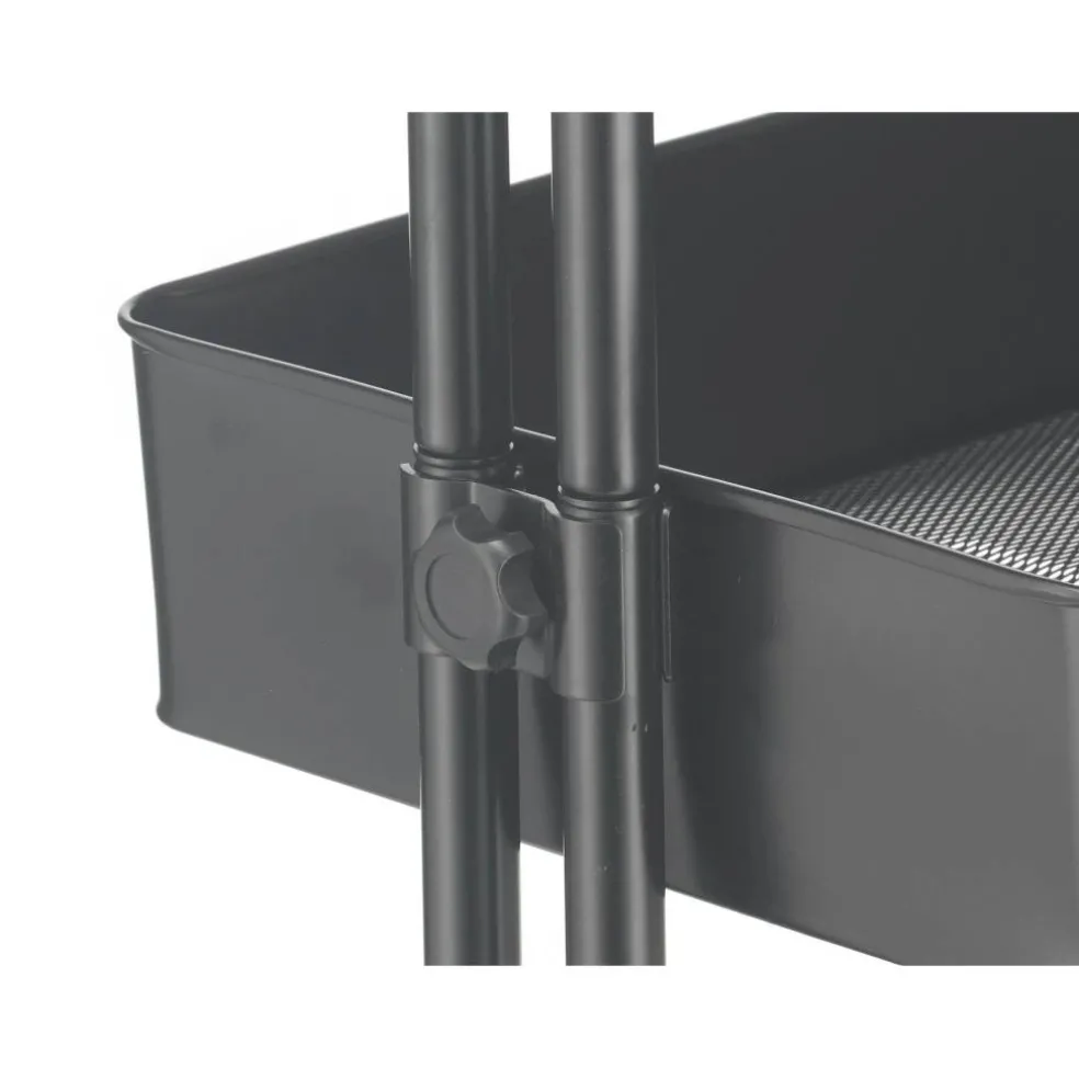 Black Lexington 4-Tier Rolling Cart by Simply Tidy™