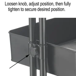 Black Lexington 4-Tier Rolling Cart by Simply Tidy™