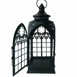 Black Metal Cathedral Lantern by Ashland®