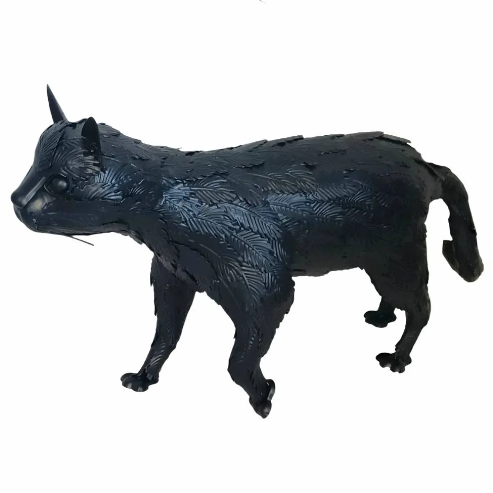22.75" Black Metal Cat Tabletop Décor by Ashland®