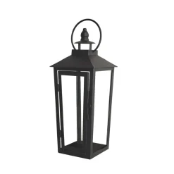 12.2" Black Metal Lantern by Ashland®
