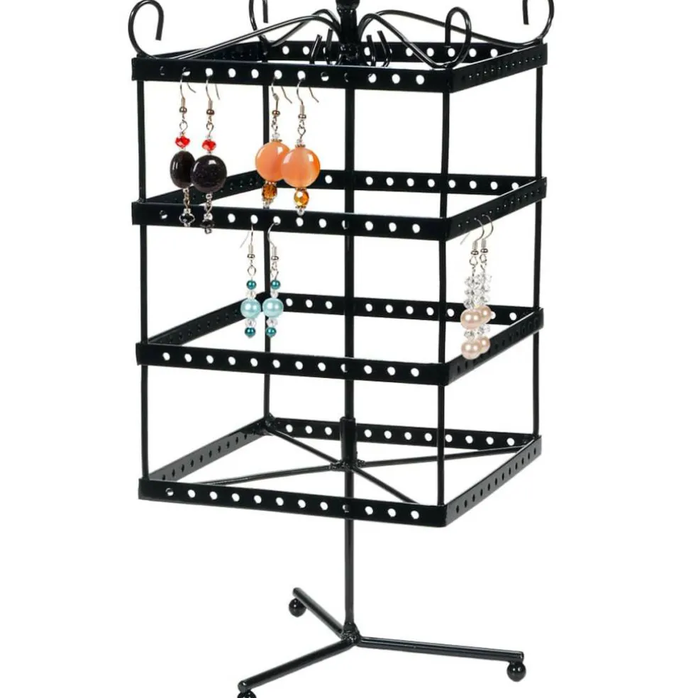 Black Metal Spinning Earring Rack by Bead Landing™