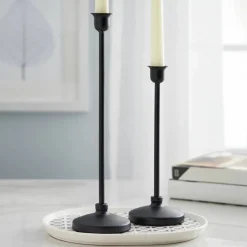 Black Metal Taper Candle Holder by Ashland®