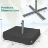 Black Metal Umbrella Base with Sandbag Capacity and Adjustable Knobs