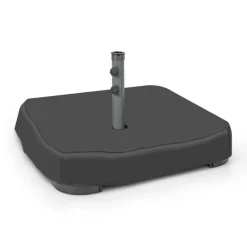 Black Metal Umbrella Base with Sandbag Capacity and Adjustable Knobs