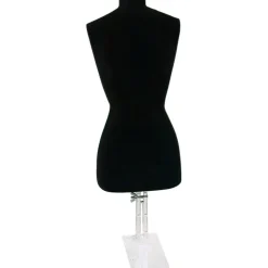 Black Necklace Bust Jewelry Body Window Case Displays 16" High