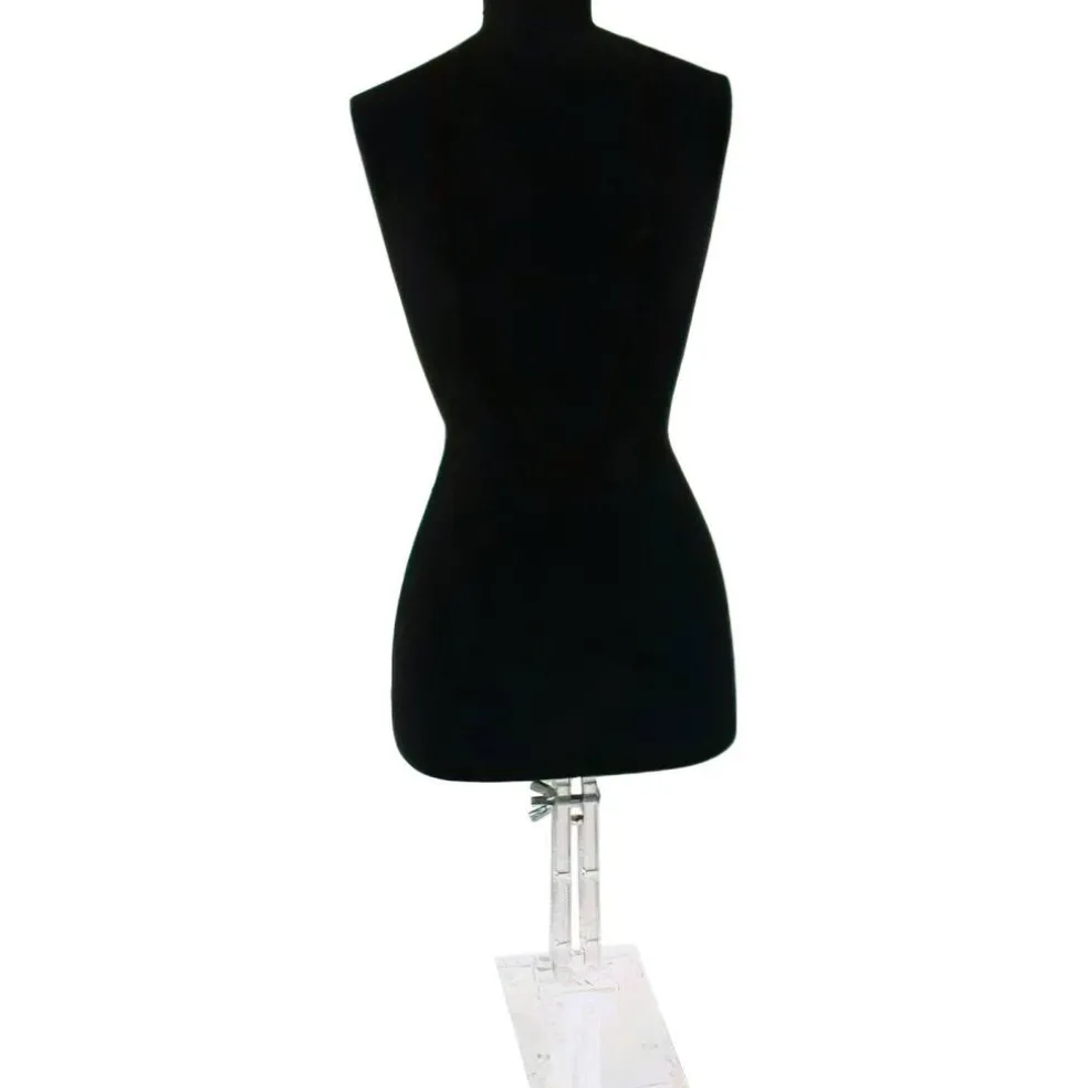 2 Black Necklace Bust Jewelry Body Window Case Displays