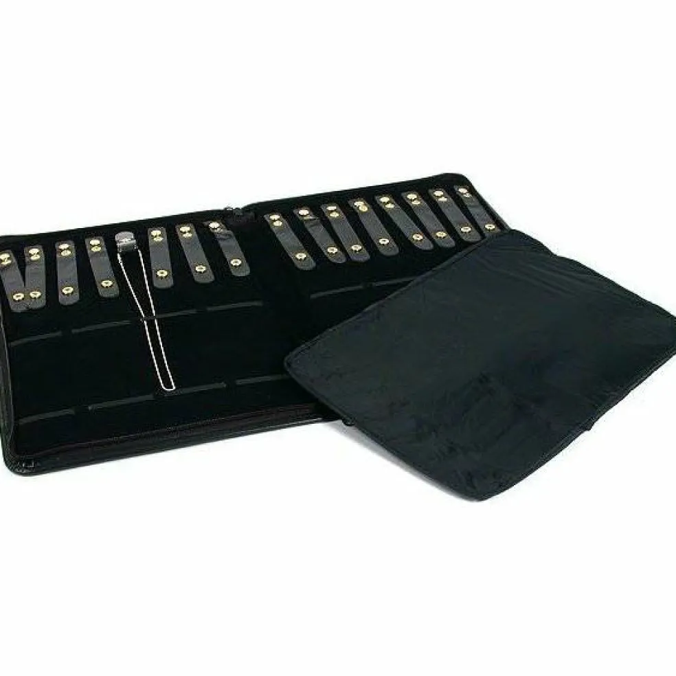 Black 16 Necklace Chain Folder Jewelry Travel Showcase Display