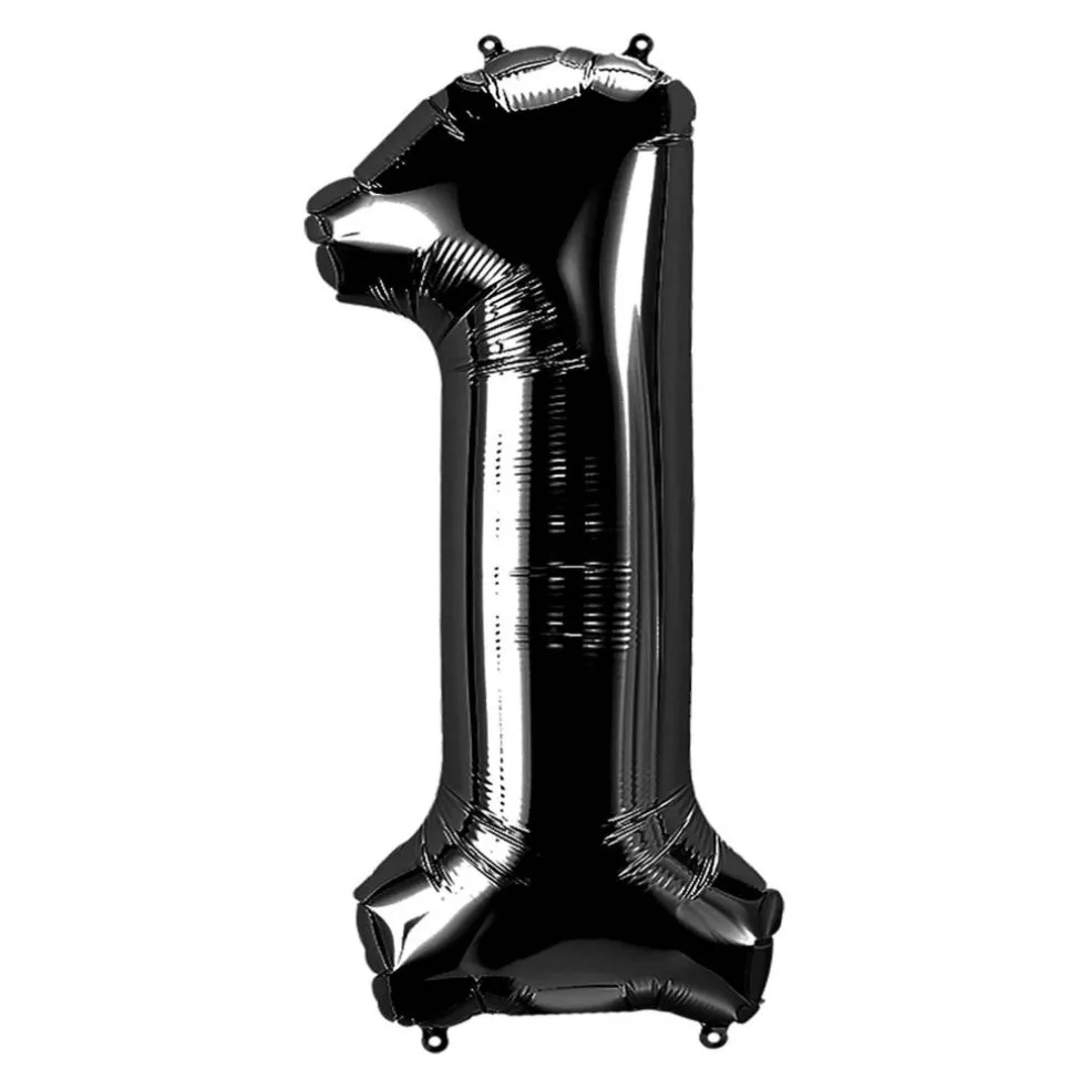 34" Black Number Foil Balloon