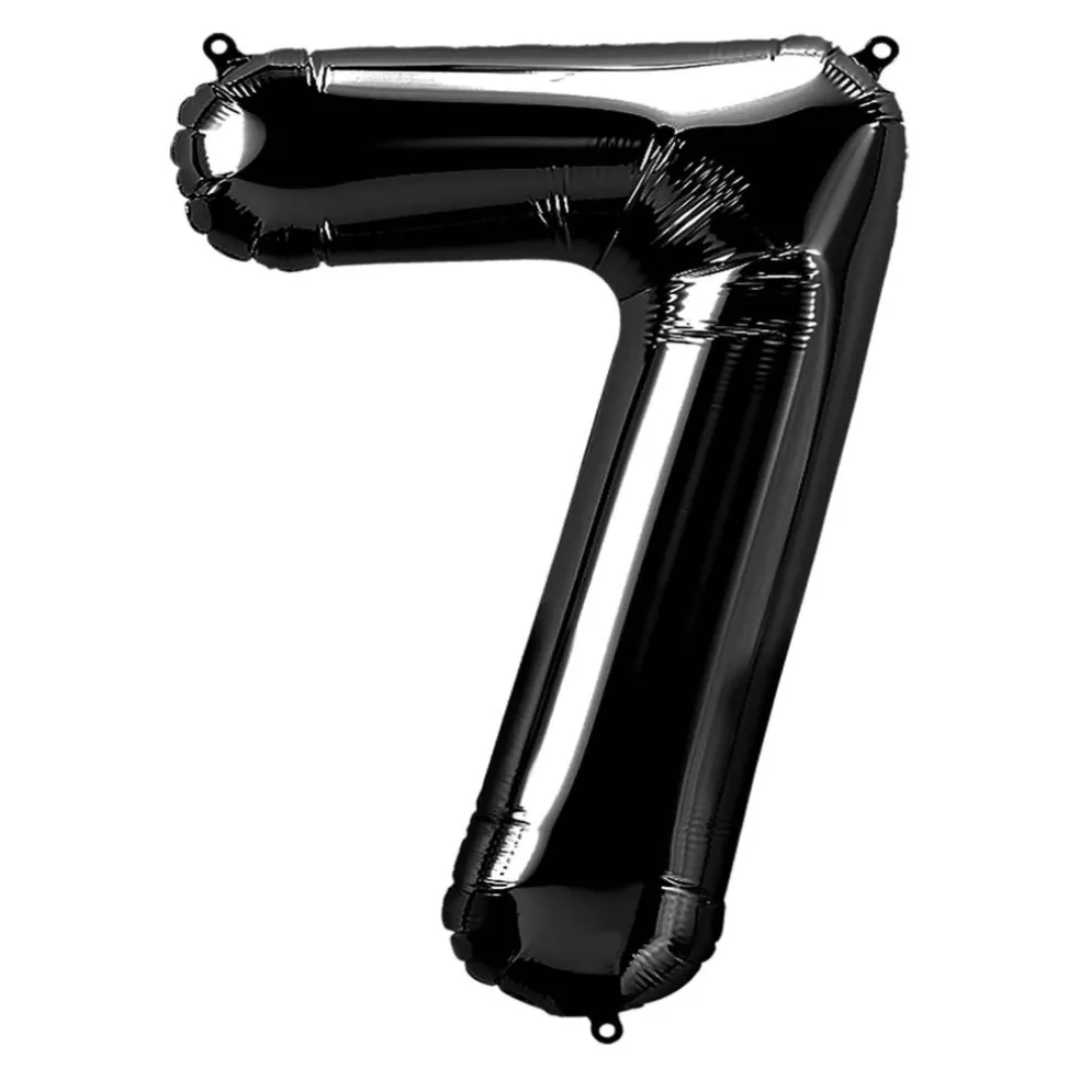 34" Black Number Foil Balloon