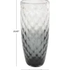 21" Black Ombre Handmade Glass Vase