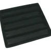 Black Open Square Stackable Jewelry Display Tray w/ Black 5-slot Plastic Tray